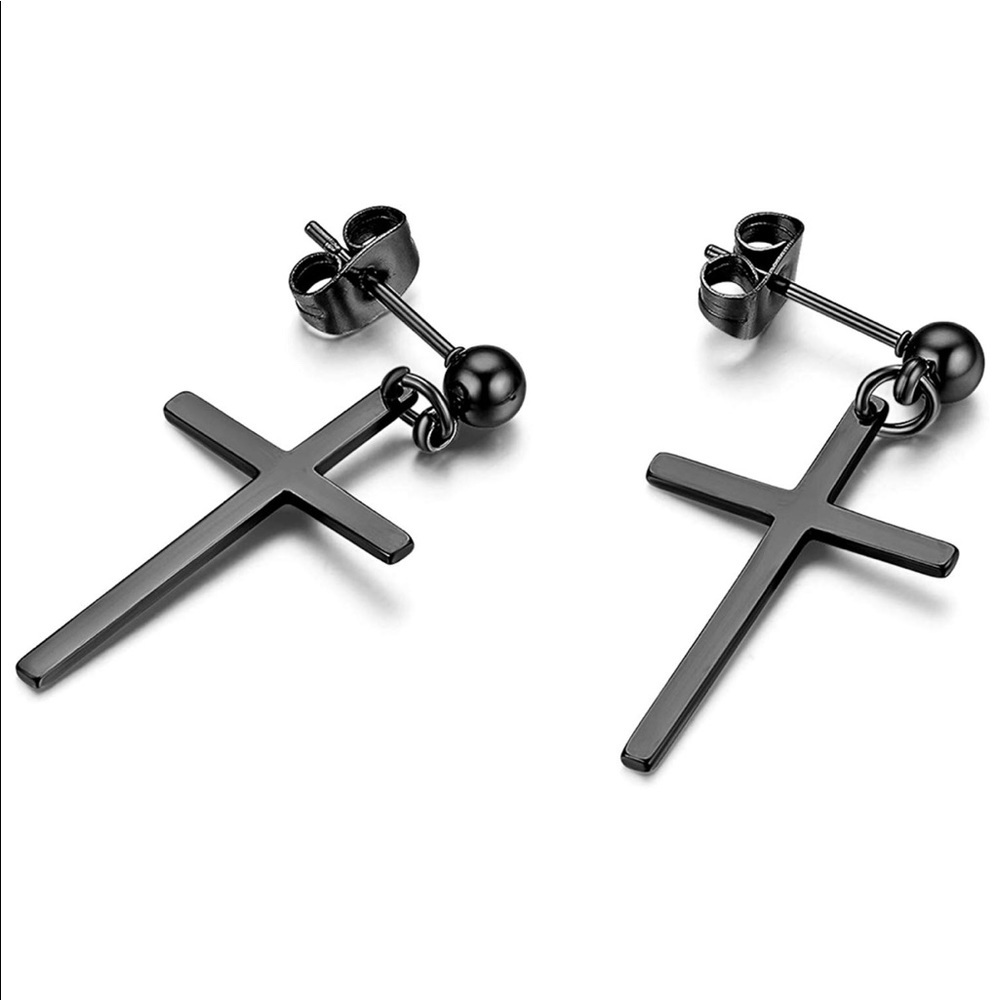 ✨New Men Women cross dangles earrings
